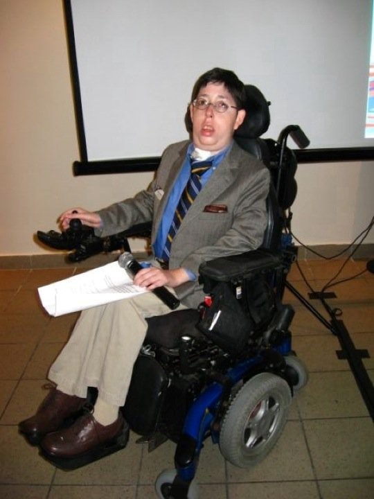 zach in a wheelchair