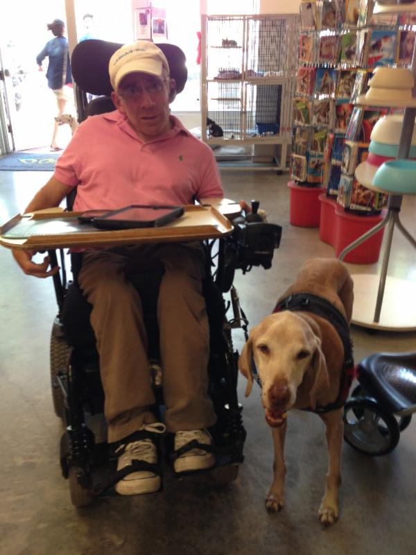 Chris Stein and his dog Morgan