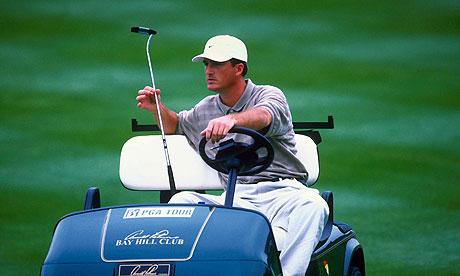 Casey Martin in his golf cart