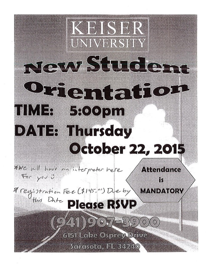 new student orientation