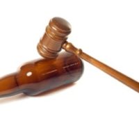 Bottle and gavel