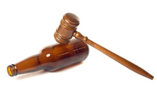 Bottle and gavel