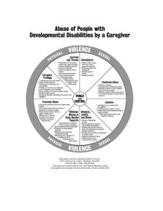 power and control wheel by caregivers violence