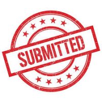 clipart button that says submitted in red ink