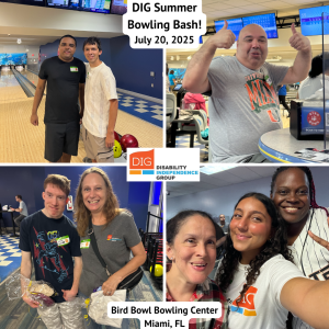 collage of pictures from our bowling event