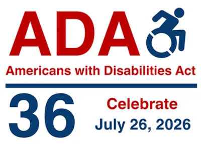 ADA 36 anniversary logo celebrate July 26, 2026